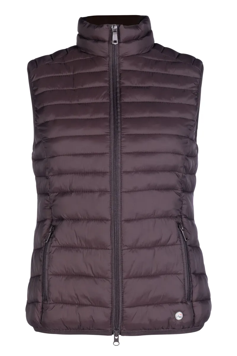 HKM Lena Quilted Gilet Ladies in Brown